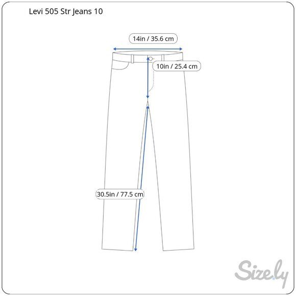 Levis 505 Womens Size 10 Dark Wash Blue Straight Leg Pockets Denim Jeans - Picture 2 of 9